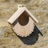 Open fronted forest bird nest box